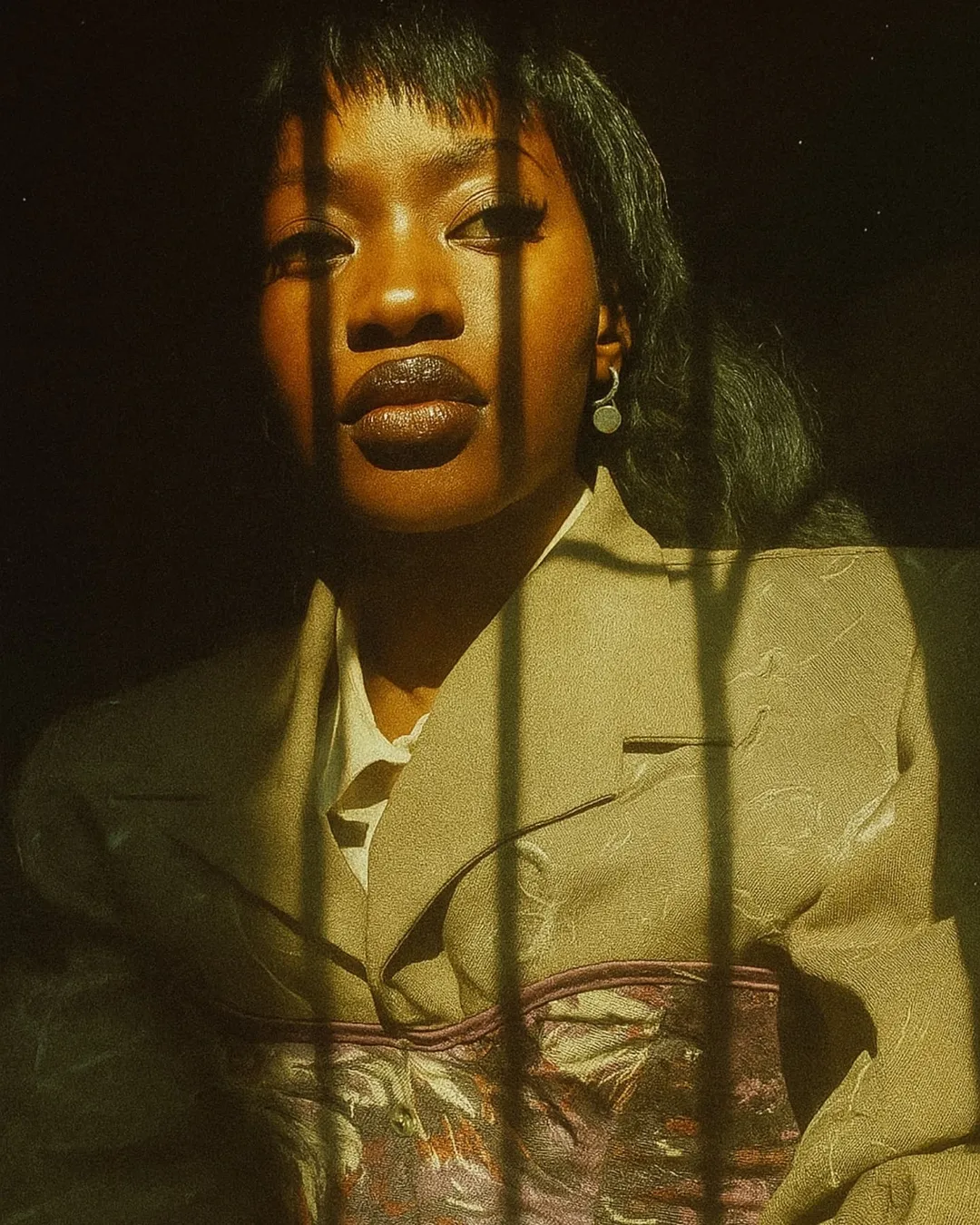 Portrait of Mandy Logan, South African visual artist in her studio